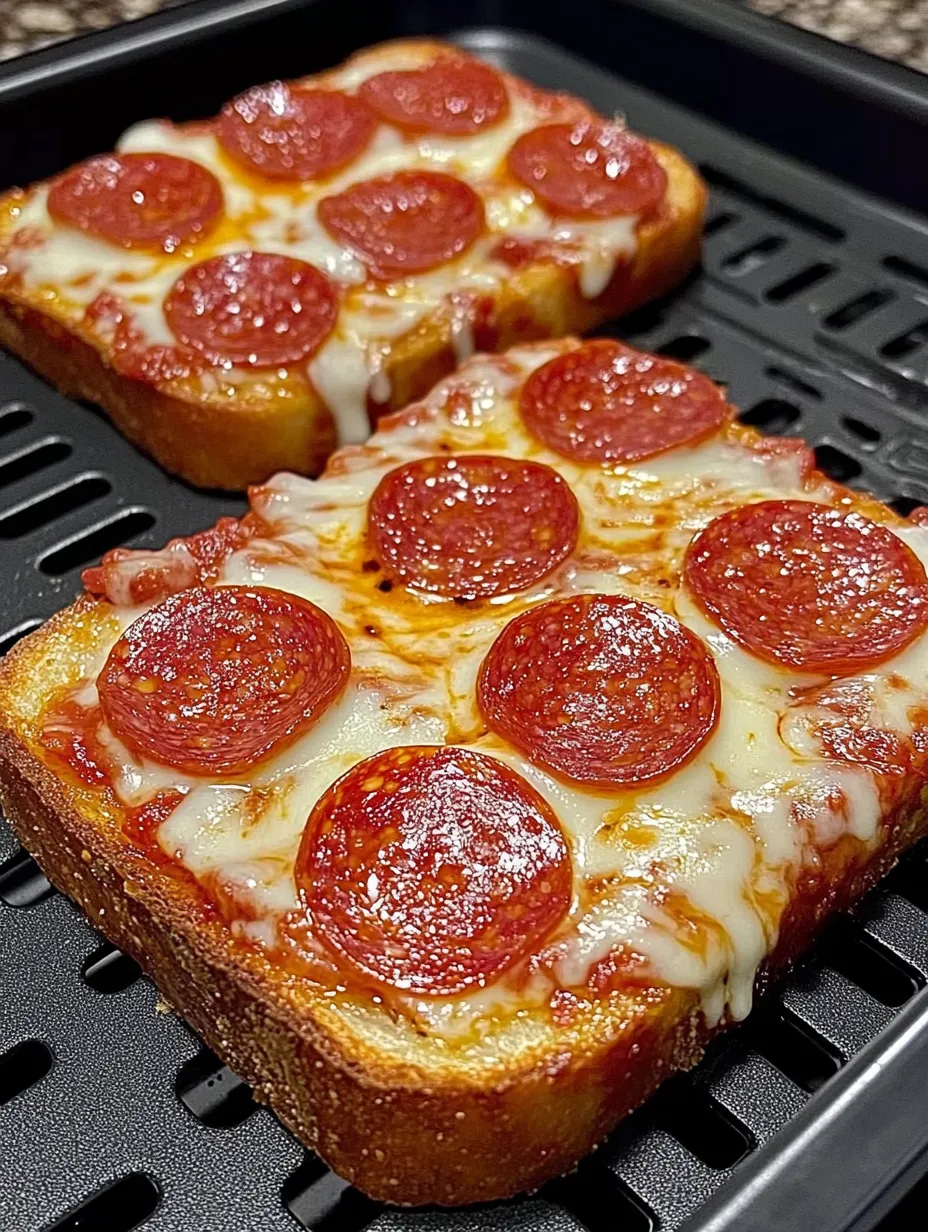 Pizza Toast aus der Heißluftfritteuse