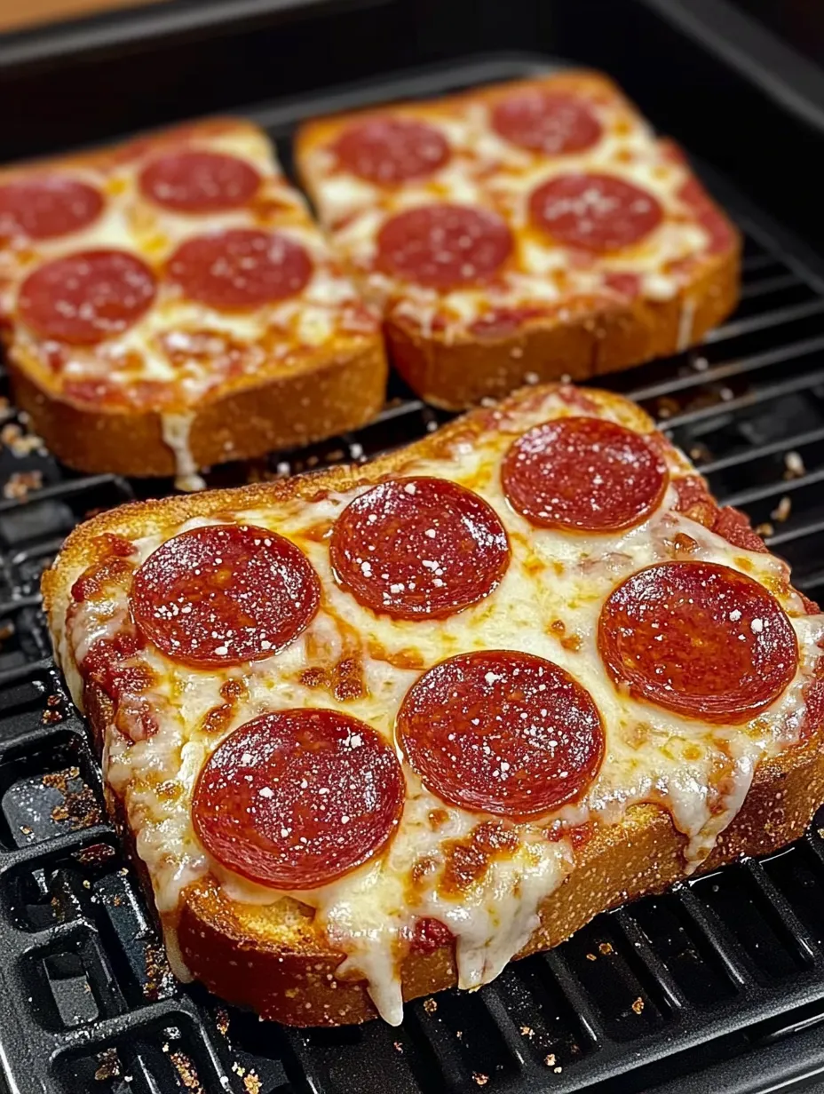 Pizza Toast Rezept für die Heißluftfritteuse