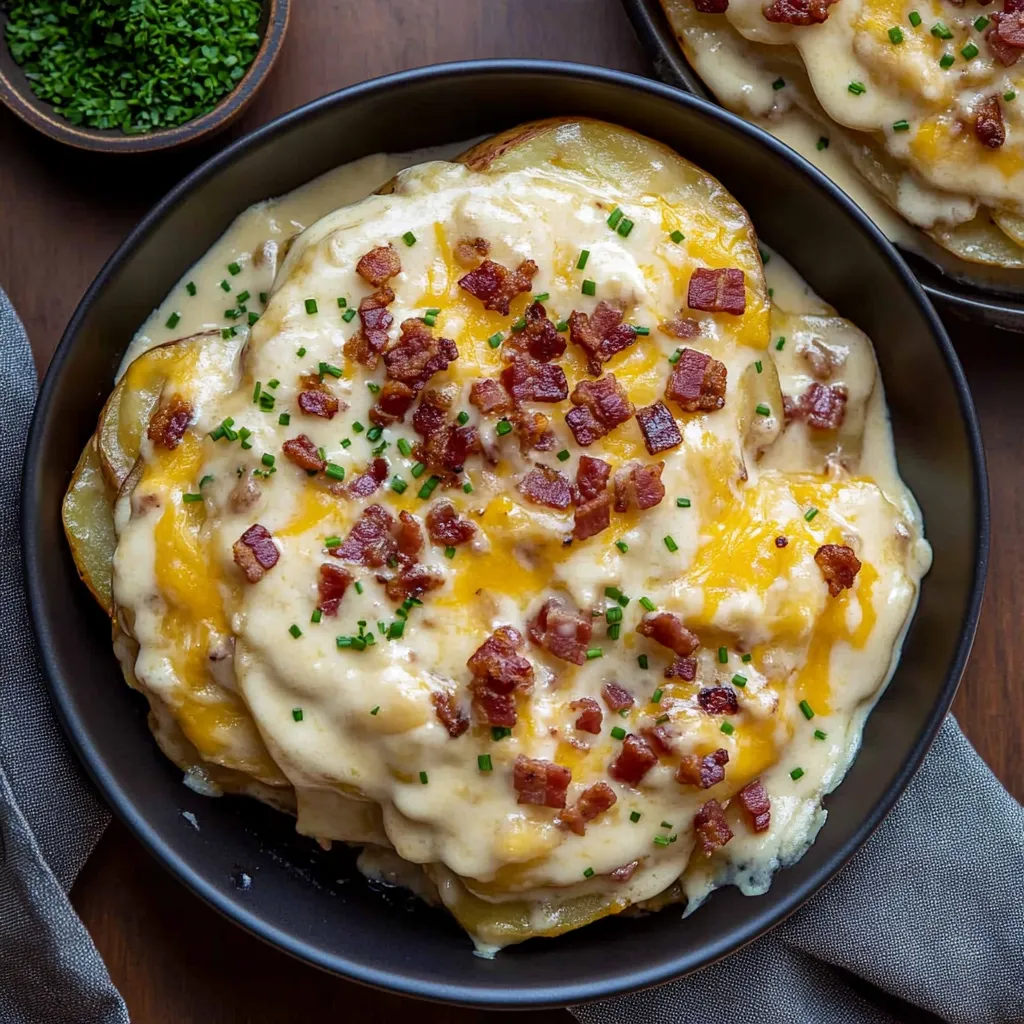 Überbackene Kartoffeln mit Topping