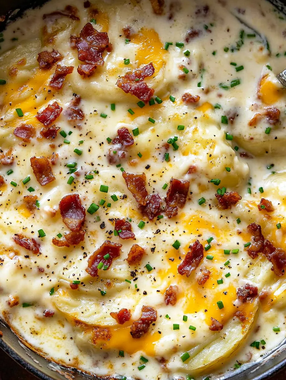 Überladenes Kartoffelgratin Hausgemacht
