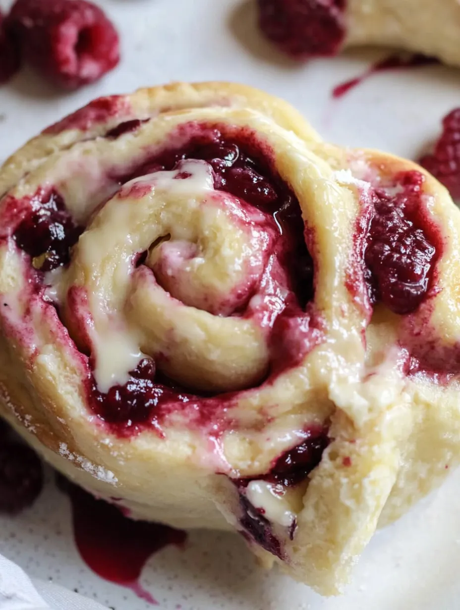 Selbstgemachte Weiße Schokoladen-Himbeer-Brötchen