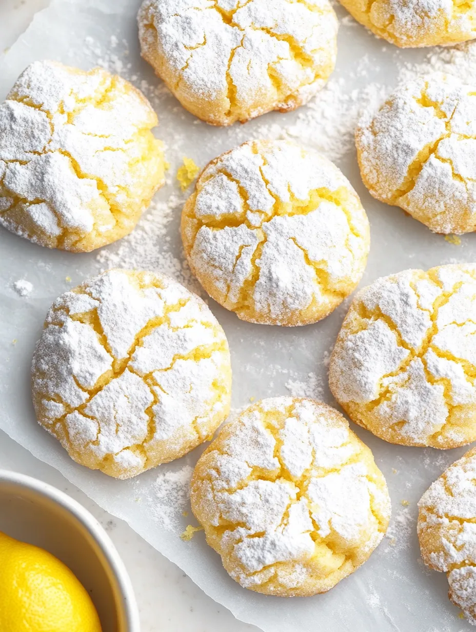 Zitronen Crinkle Kekse