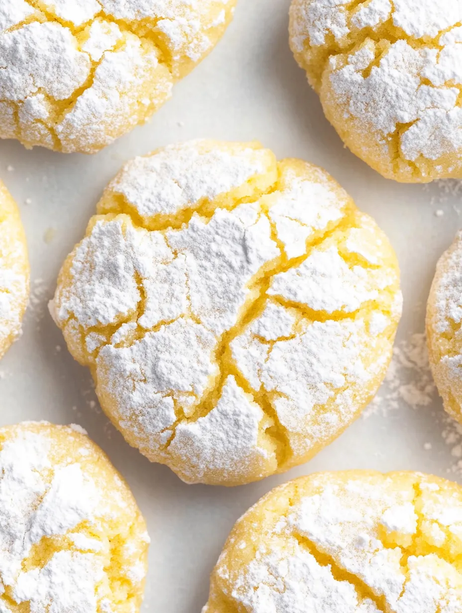 Einfache Zitronen Crinkle Kekse