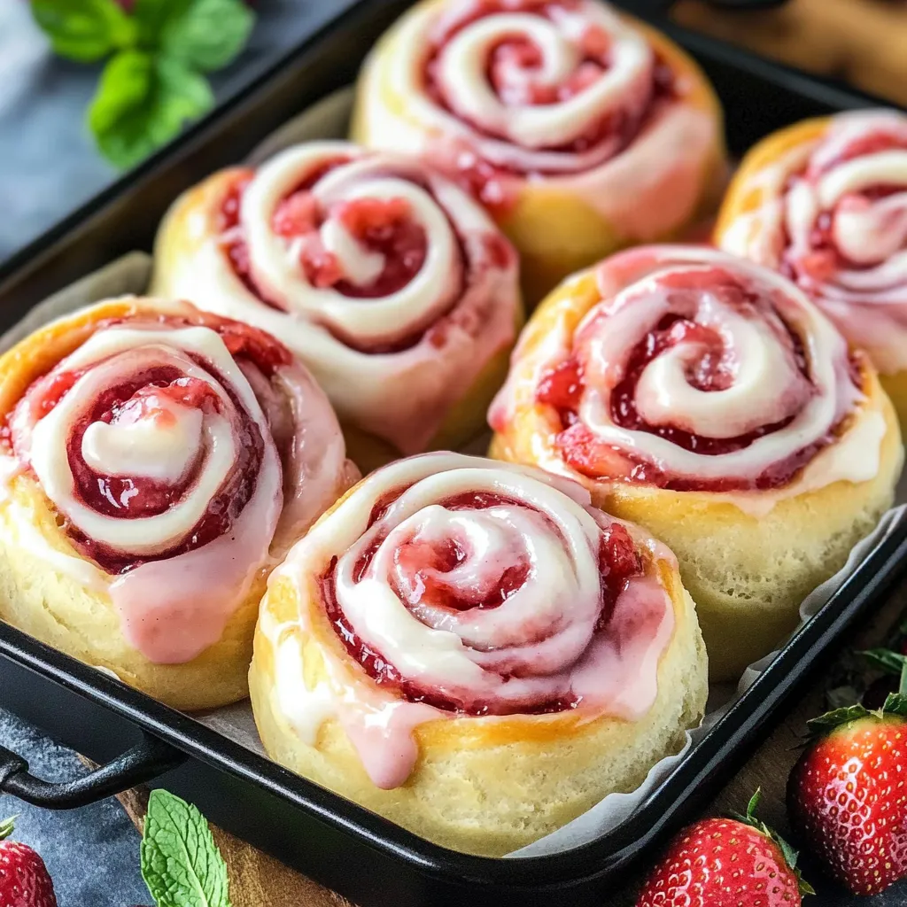 Erdbeer-Käsekuchen Zimtschnecken Rezept