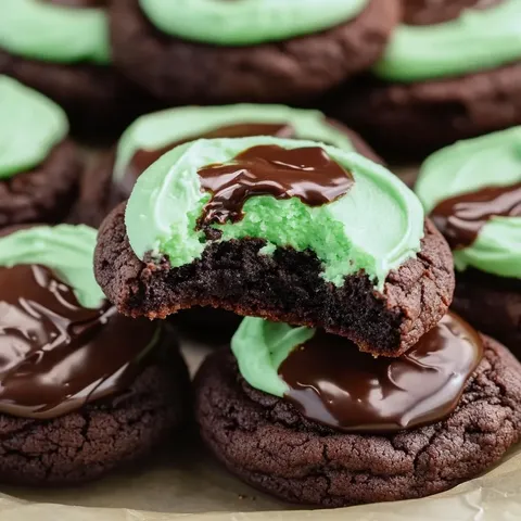 Schoko-Minz-Kekse mit Backmischung
