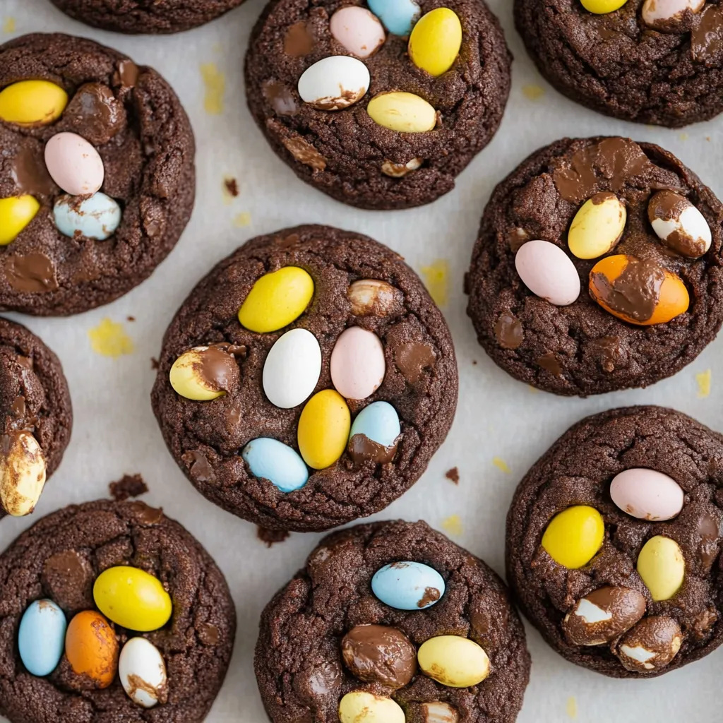 Brownie Kekse mit Mini Eiern