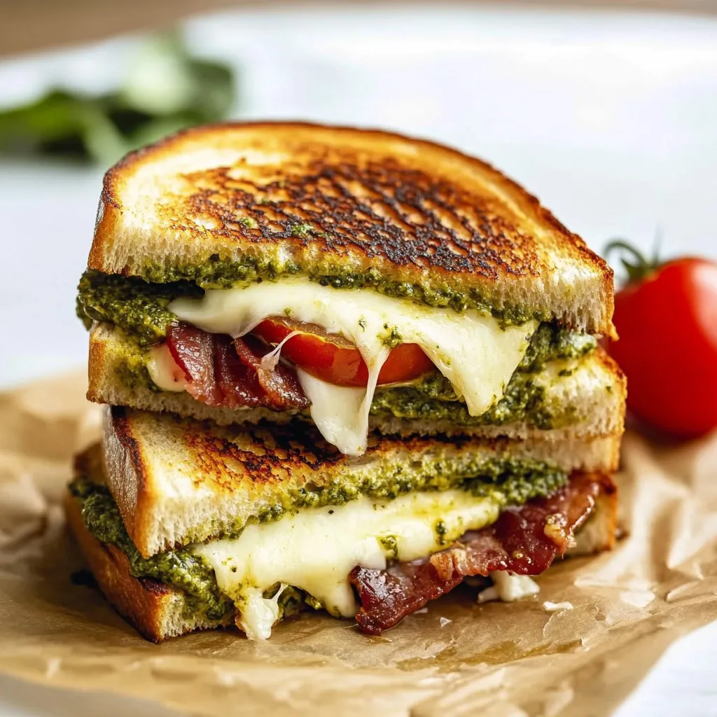 Käse-Pesto-Toast