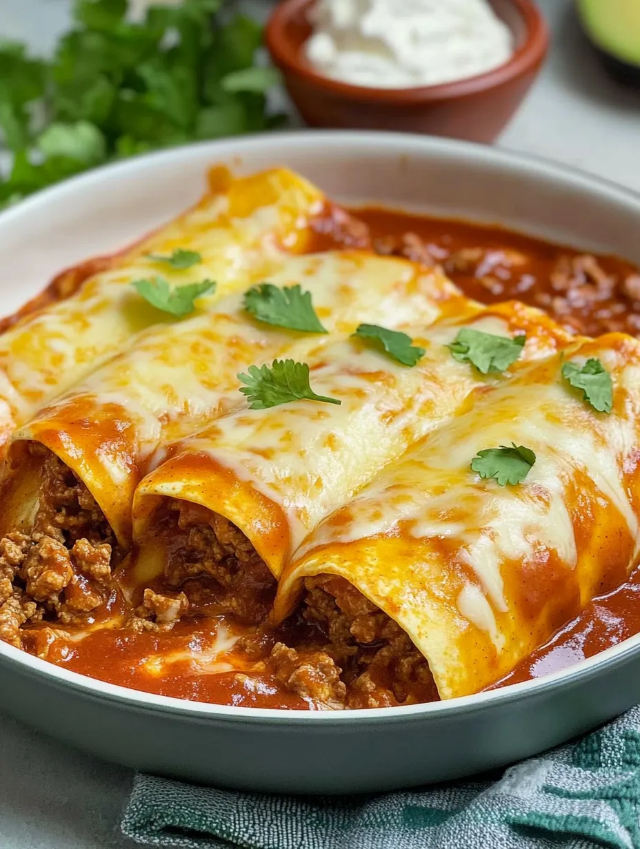 Tex-Mex Beef Enchiladas Homemade
