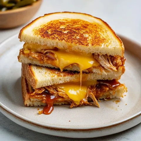 BBQ Huhn Käsetoast