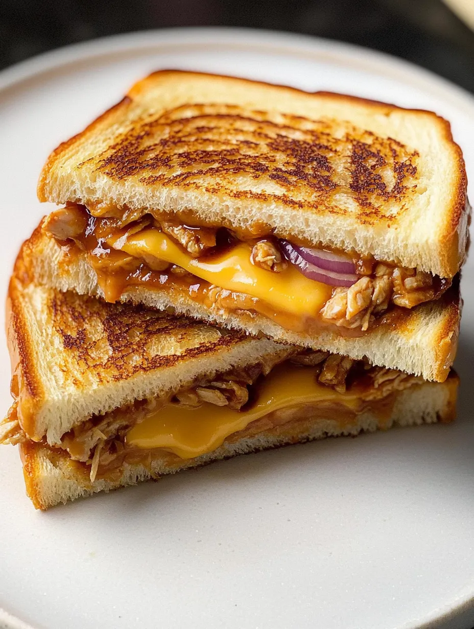 BBQ Hähnchen Grilled Cheese Rezept