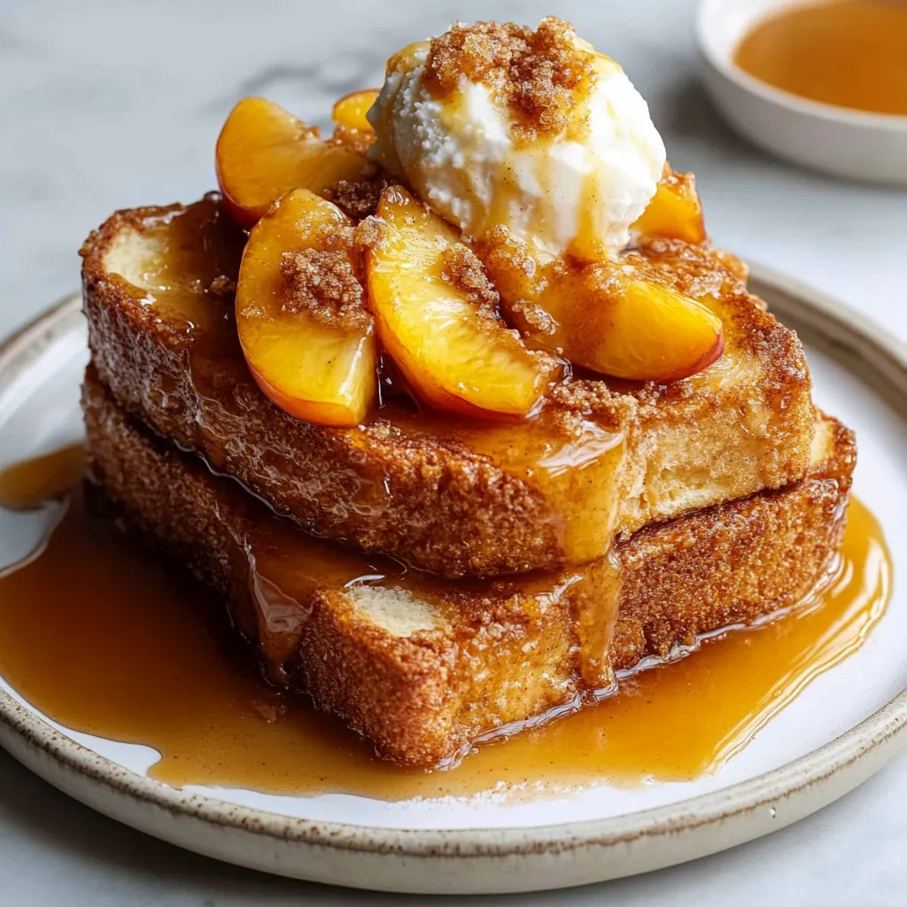 Pfirsich Streusel Toast