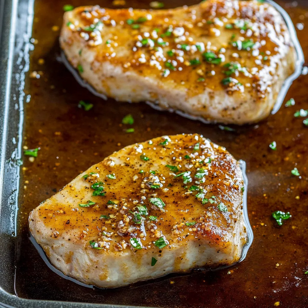 Honig Senf Schweinekoteletts Ofen