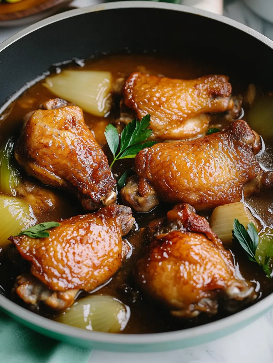 Leckeres klassisches philippinisches Hühnchen-Adobo