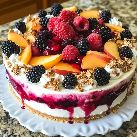 Fruchtiger Beeren-Käsekuchen