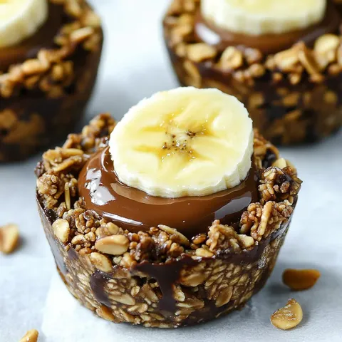 Granola Schokobecher mit Erdnussbutter