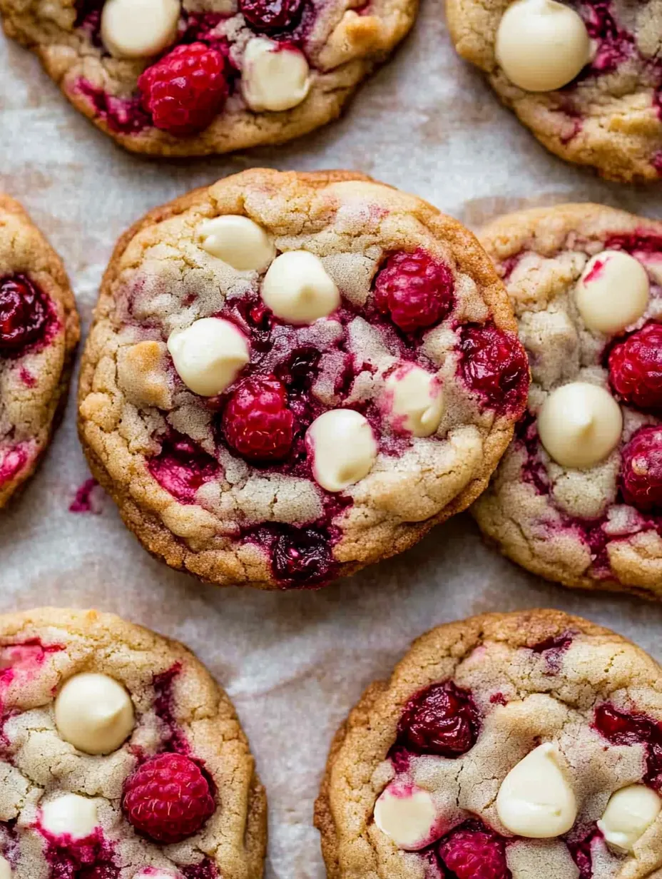Himbeeren-Weiße-Schokoladen-Kekse Rezept