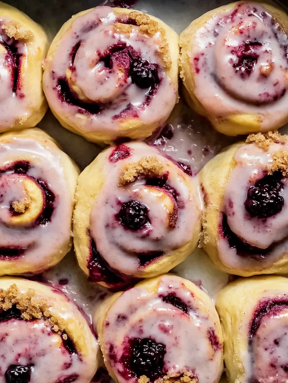 Saftige Brombeer-Himbeer-Schnecken Rezept