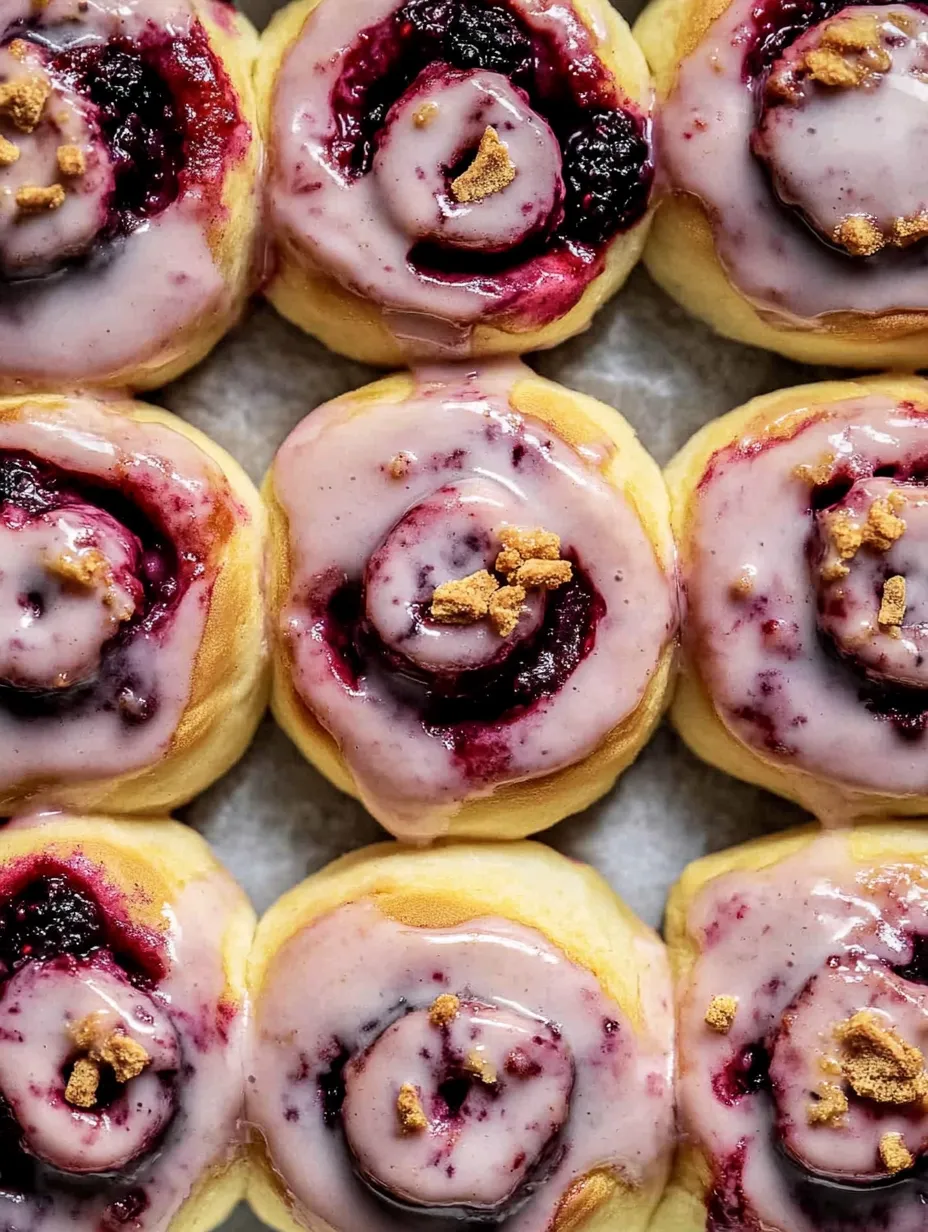 Saftige Brombeer-Himbeer-Schnecken hausgemacht