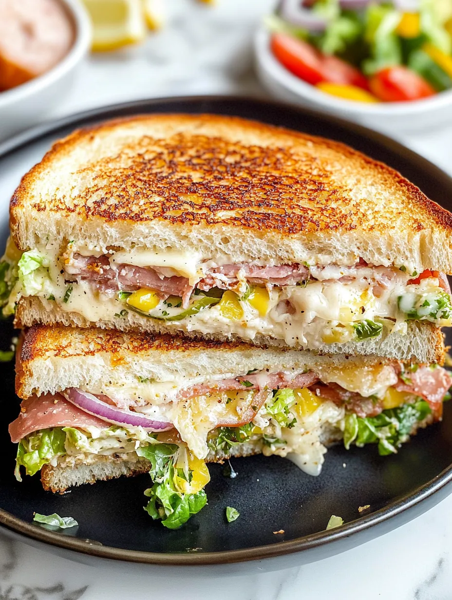 Grinder Grilled Cheese Sandwich Rezept