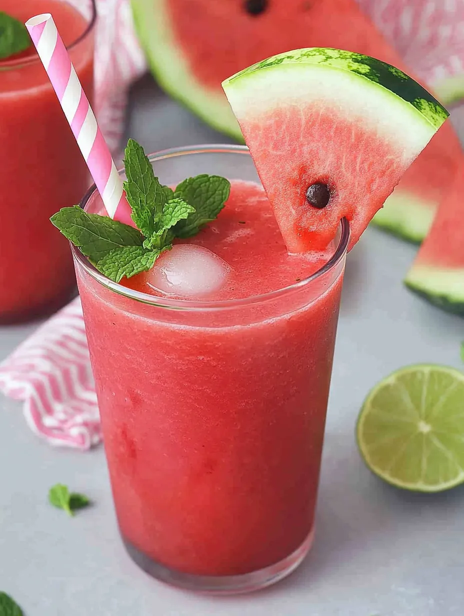 Sommer-Slush mit Wassermelone & Erdbeeren
