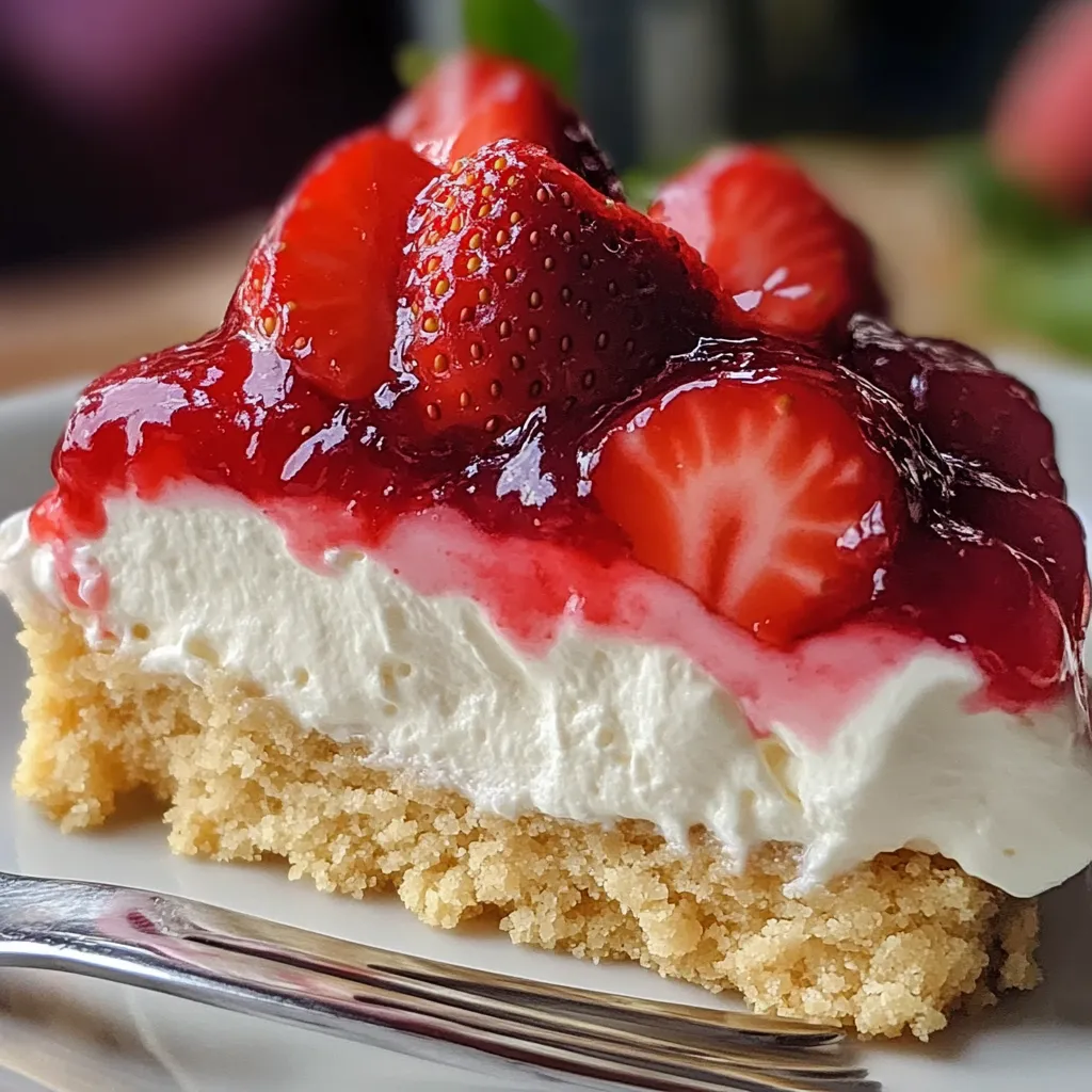 Erdbeer-Käsekuchen-Dumpcake aus der Nähe
