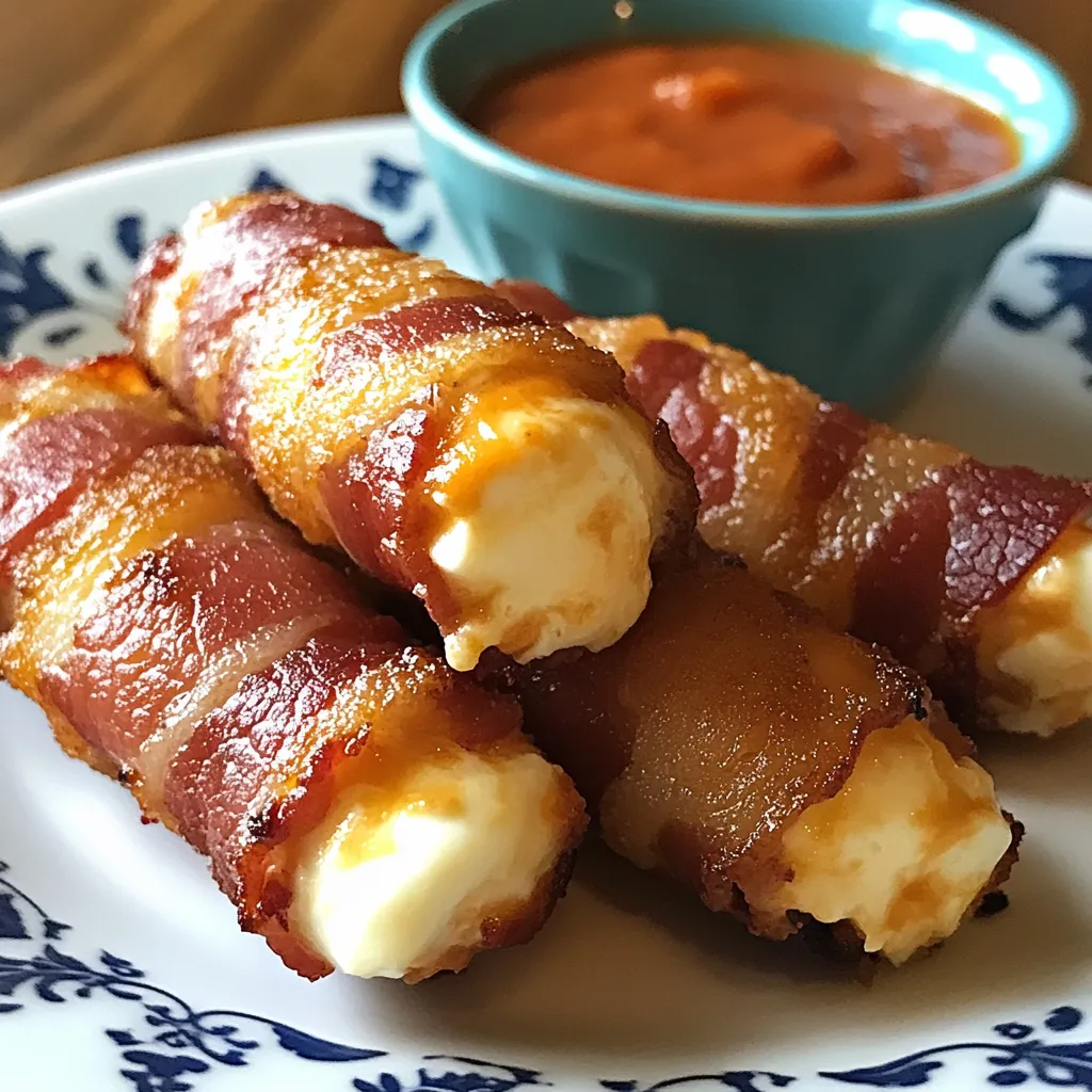 Knusprige Mozzarella Bacon Snacks