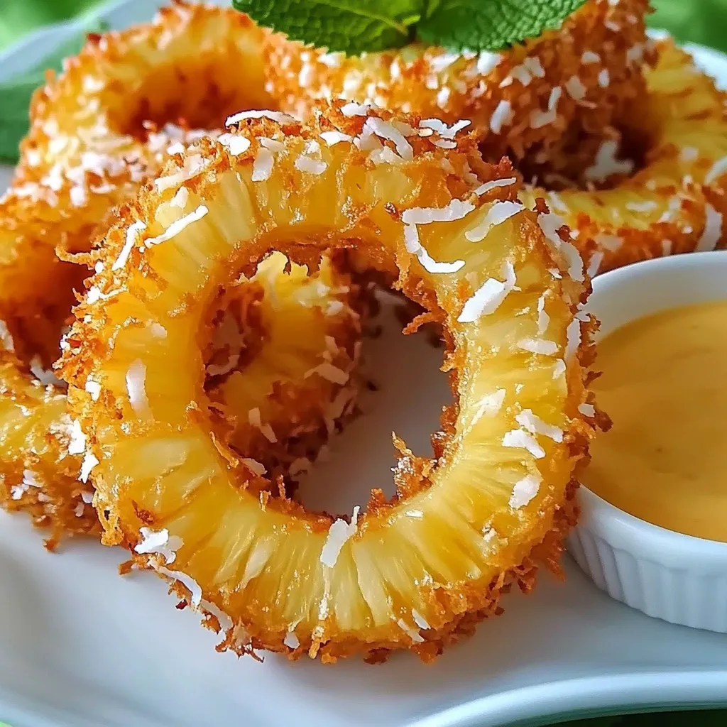 Knusprige Ananasringe Tropen-Snack