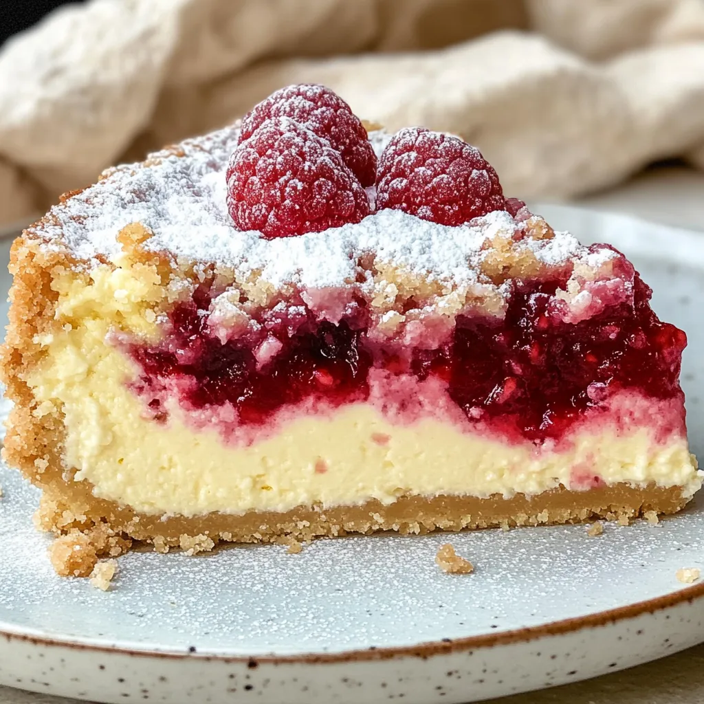 Saftiger Kuchen mit Himbeeren und Butterstreuseln – perfektes Quarkdessert