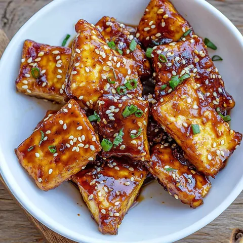 Knuspriger klebriger Tofu
