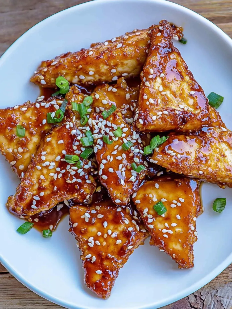 Knuspriger Tofu mit süß-pikanter Glasur