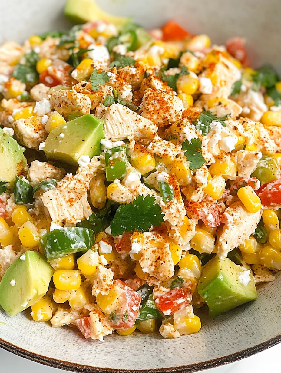 Straßenmais-Hähnchen-Salat