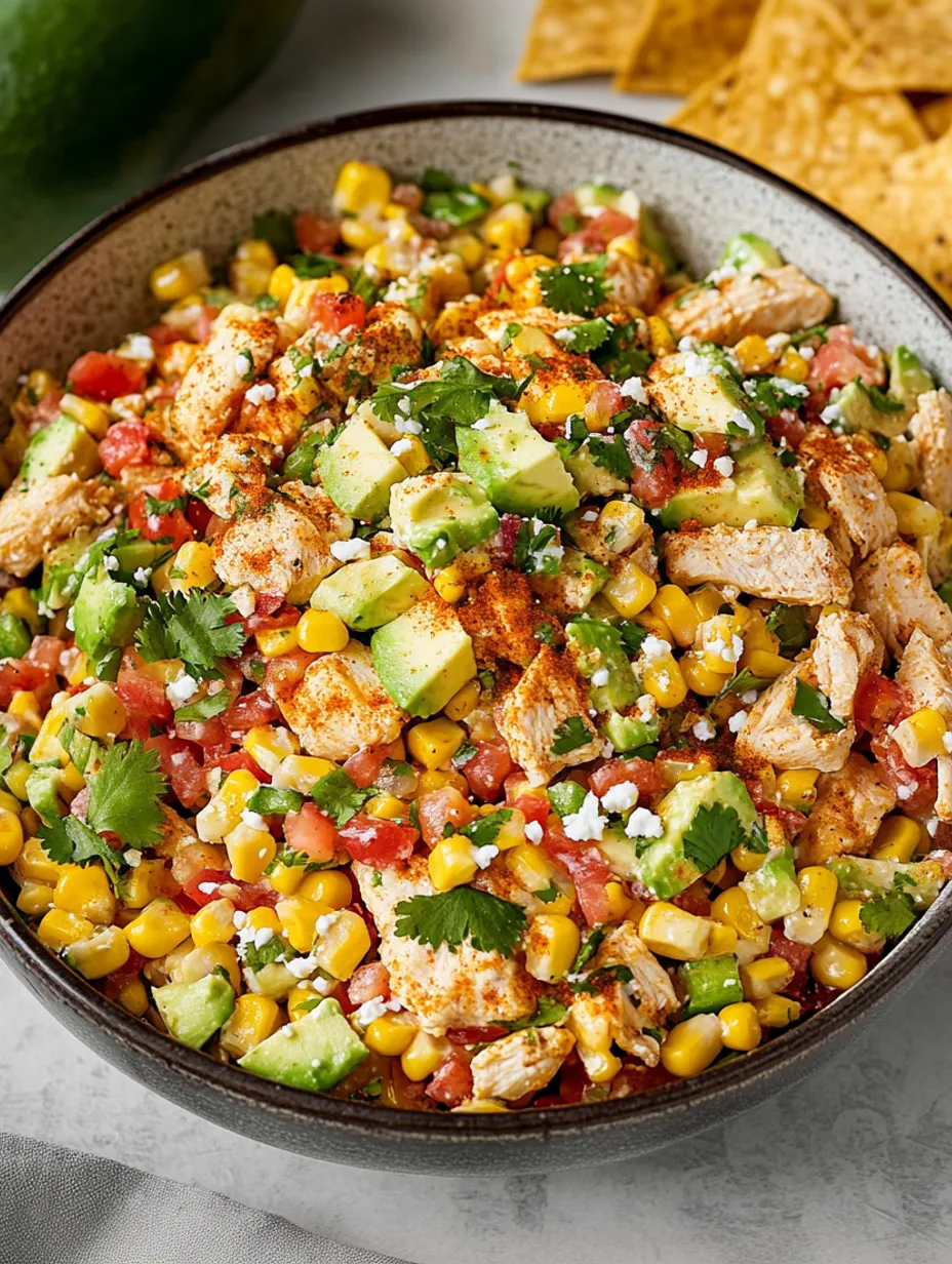 Bester Straßenmais-Hähnchen-Salat