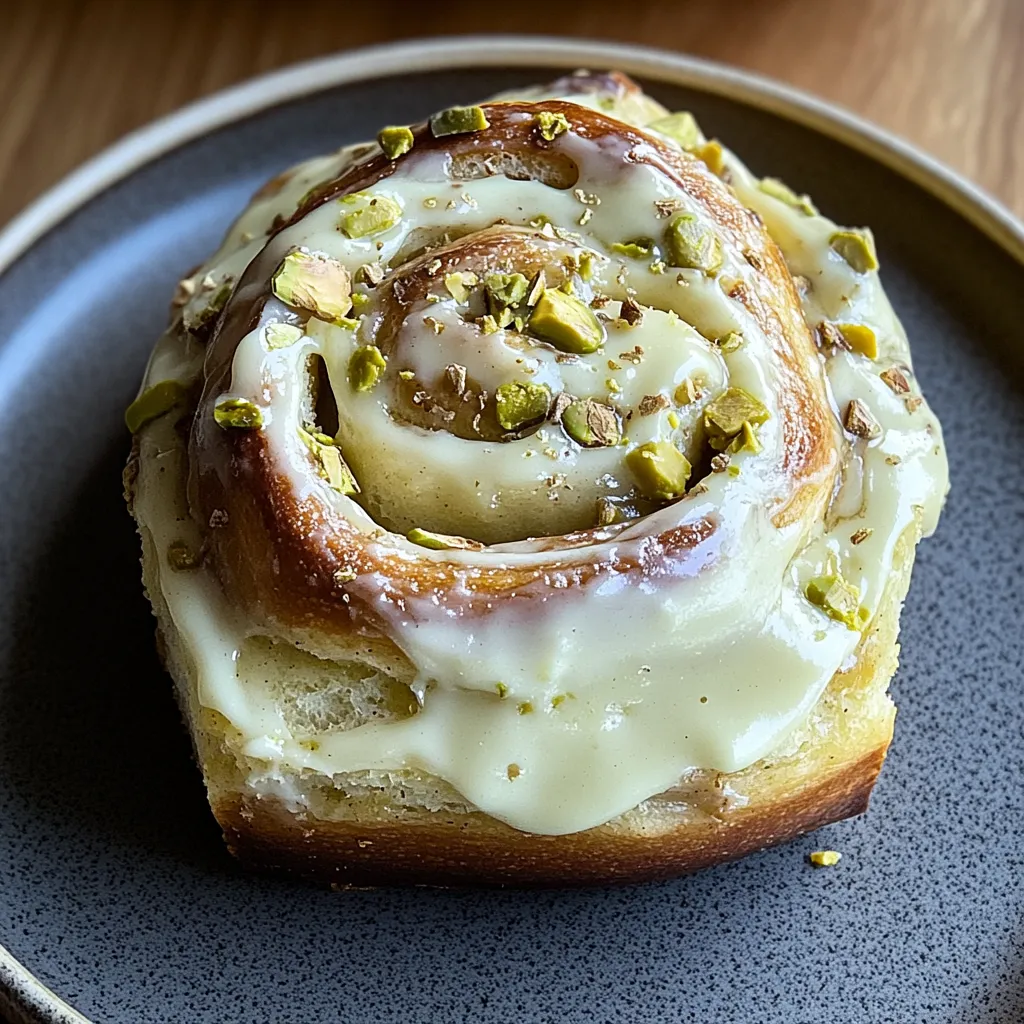 Kleine Pistazien-Zimtschnecken im Detail
