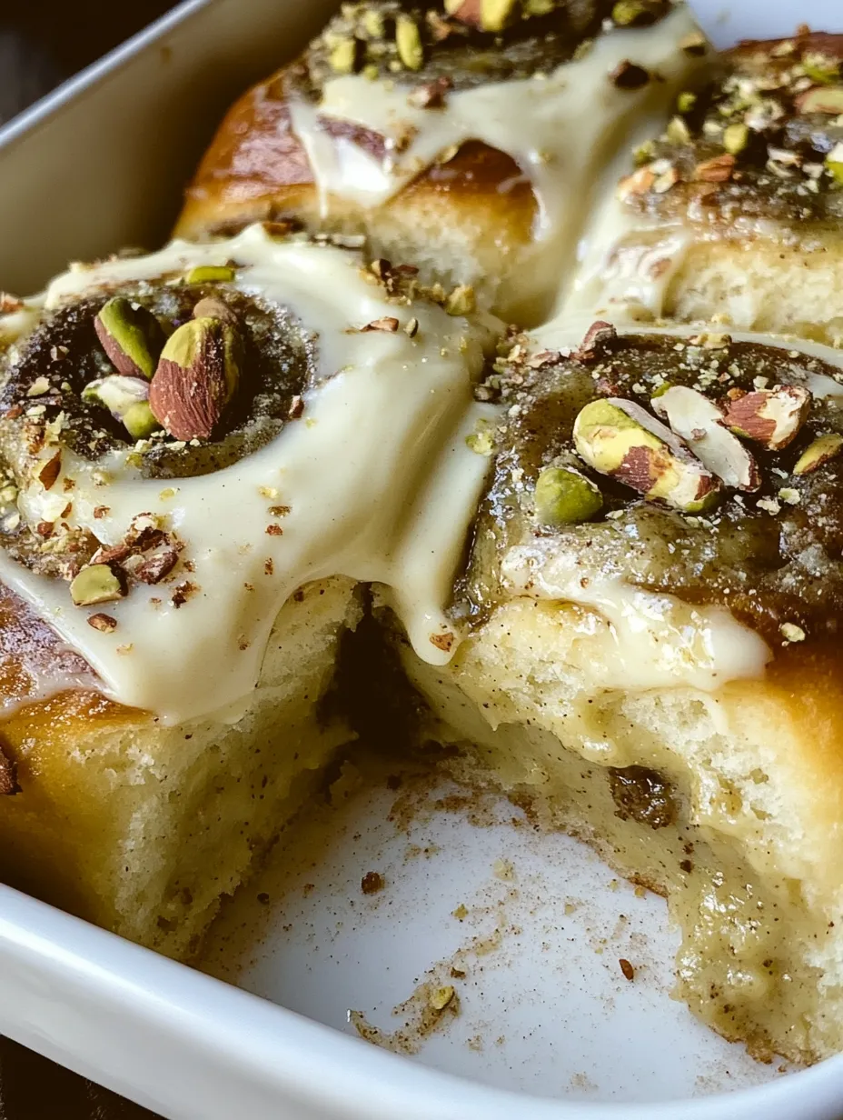 Selbstgemachte kleine Pistazien-Zimtschnecken