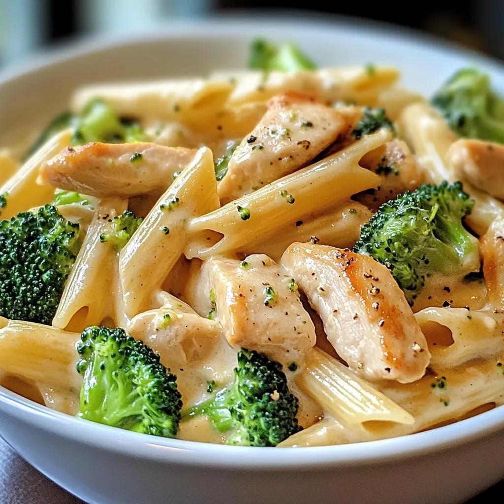 Cremige Huhn-Brokkoli-Penne