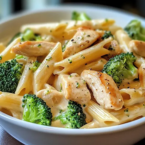 Cremige Huhn-Brokkoli-Penne