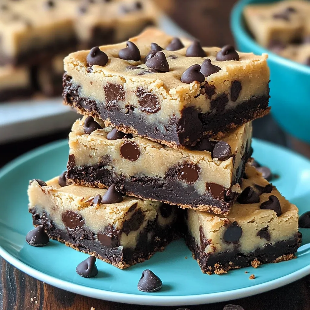 Nahaufnahme Chocolate-Chip-Cookie-Brownies