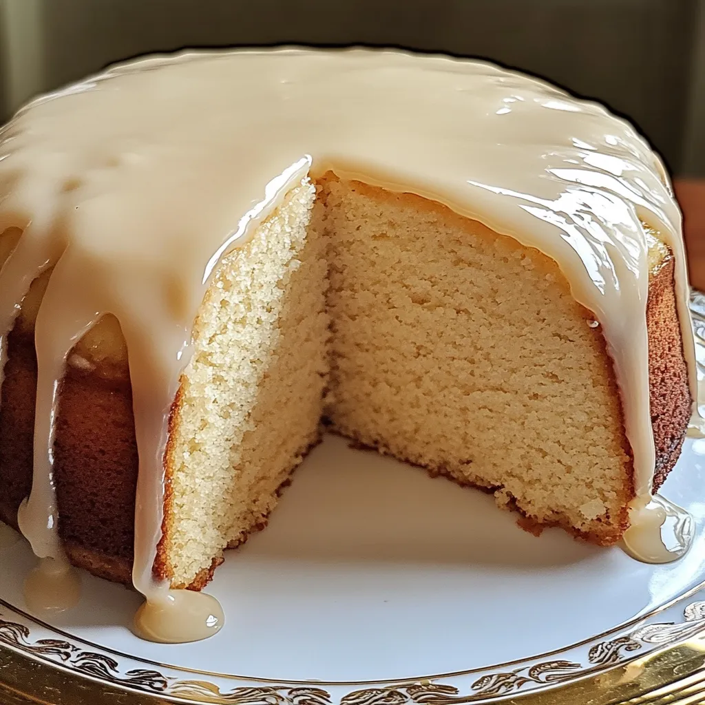 Vanille-Buttermilch-Sandkuchen mit Frischkäseglasur