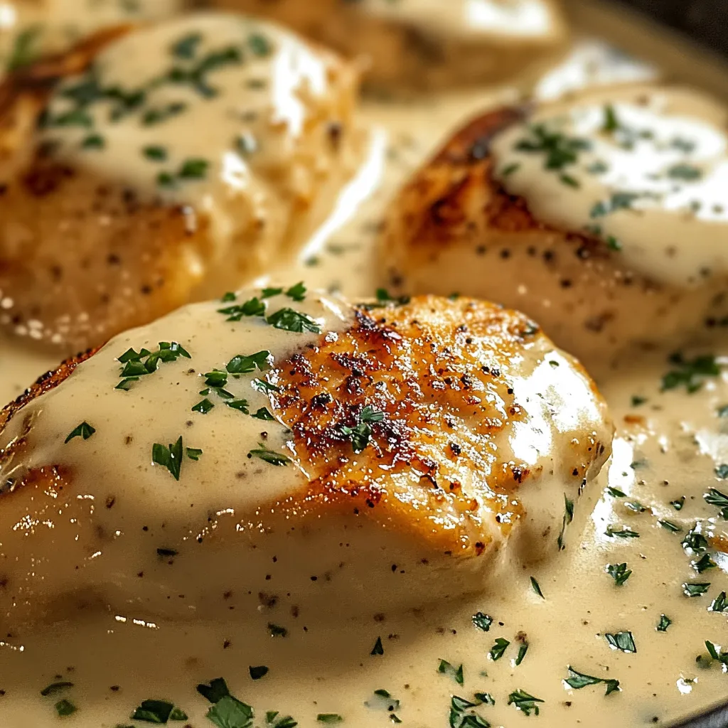 Einfaches cremiges Asiago-Hähnchen