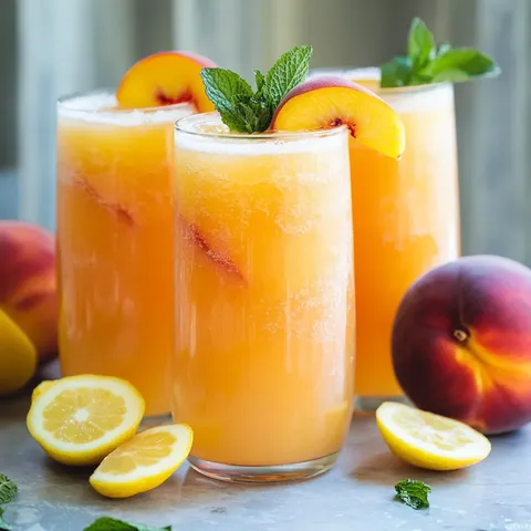 Erfrischende Pfirsichlimonade