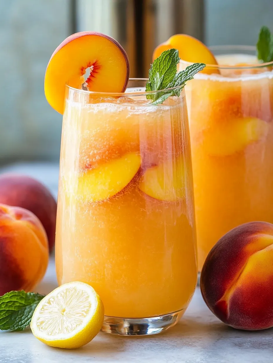 Erfrischende hausgemachte Pfirsich-Limonade