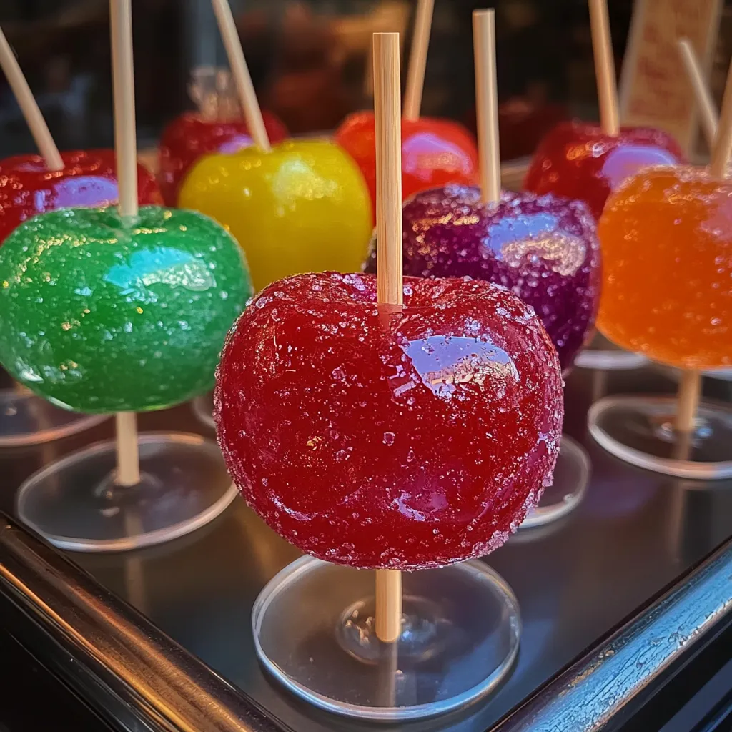 Bunte Candy Äpfel