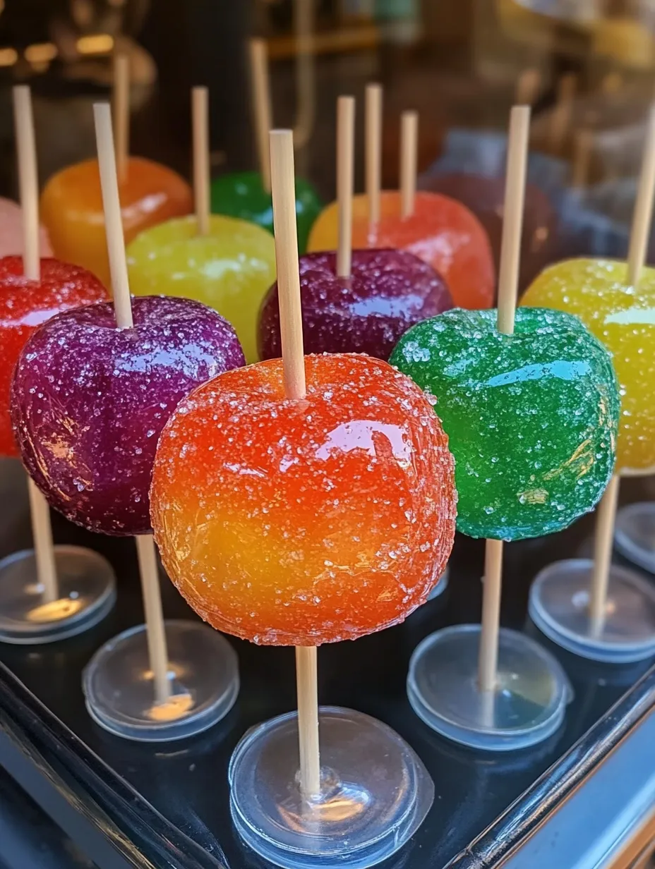 Bunte Bonbon-Äpfel selbstgemacht