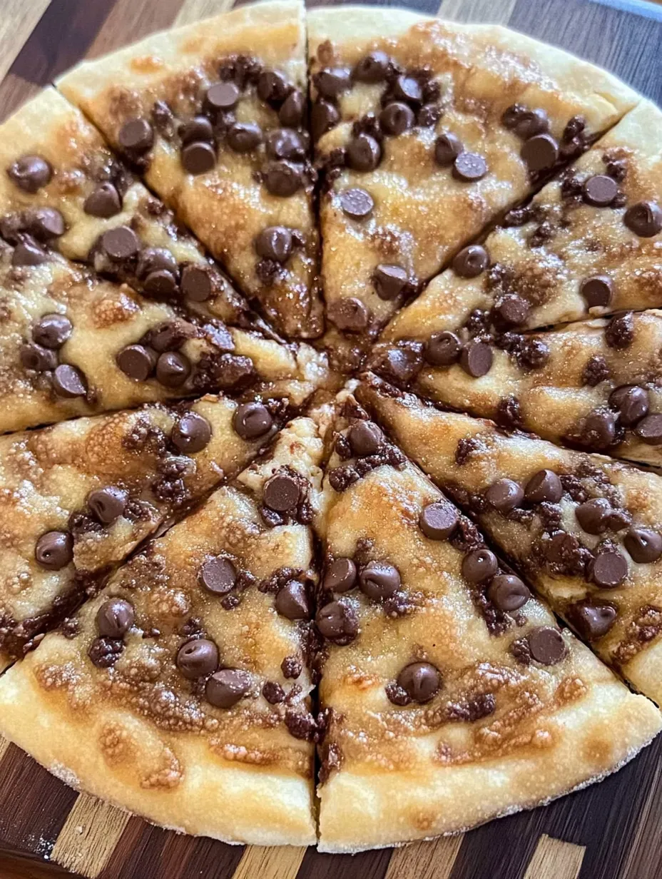 Einfache Schokoladen-Dessertpizza
