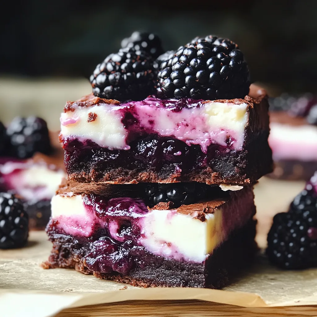 Brombeer-Käsekuchen-Brownies selber machen