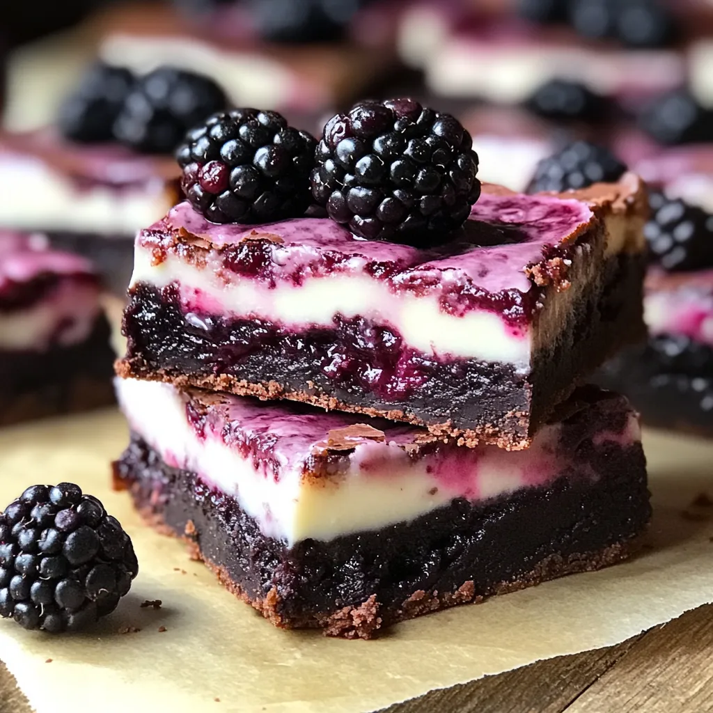 Einfache Brombeer-Käsekuchen-Brownies