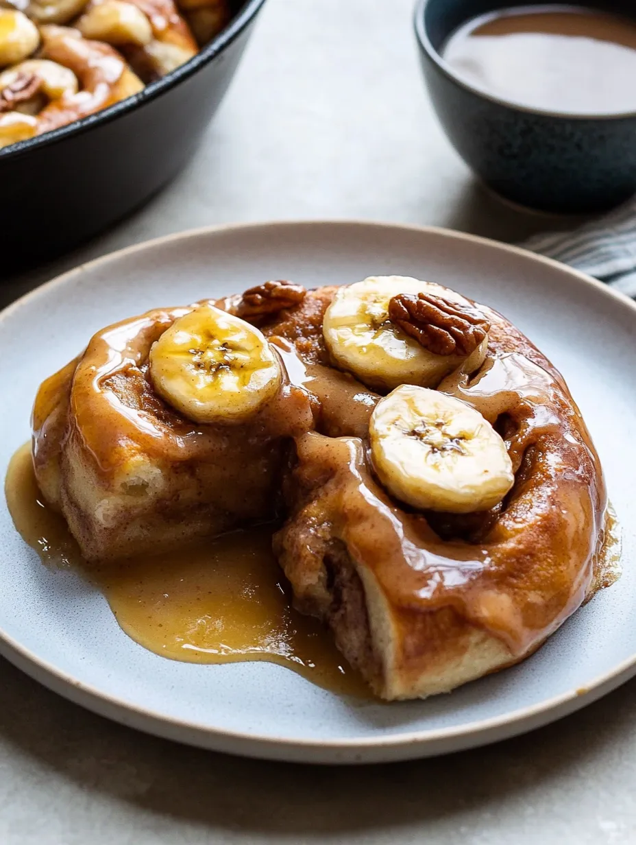 Selbstgemachte Zimt-Bananen-Brötchen