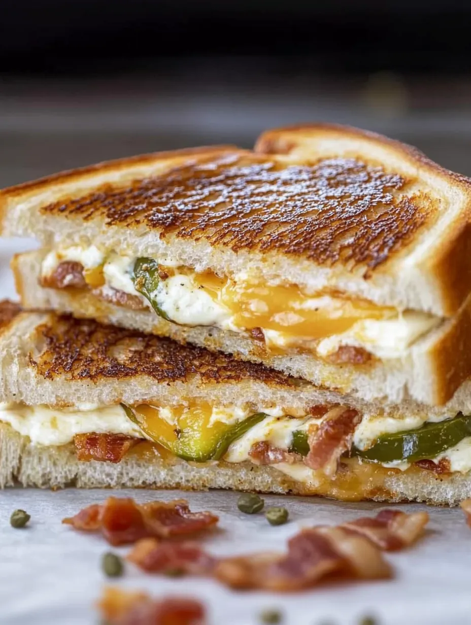 Pikantes Käsetoast mit gerösteten Jalapeños