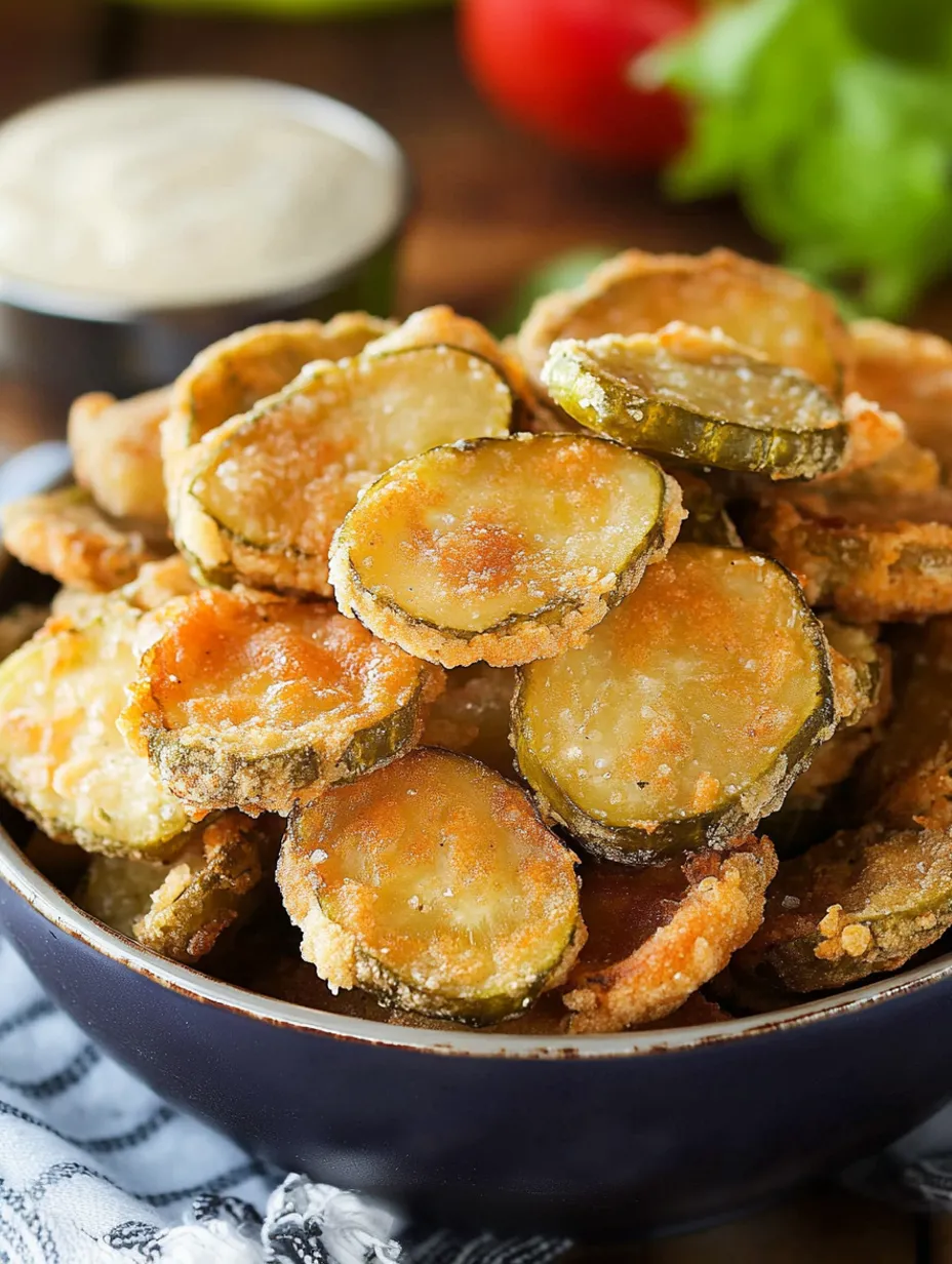 Einfache selbstgemachte frittierte Gurken