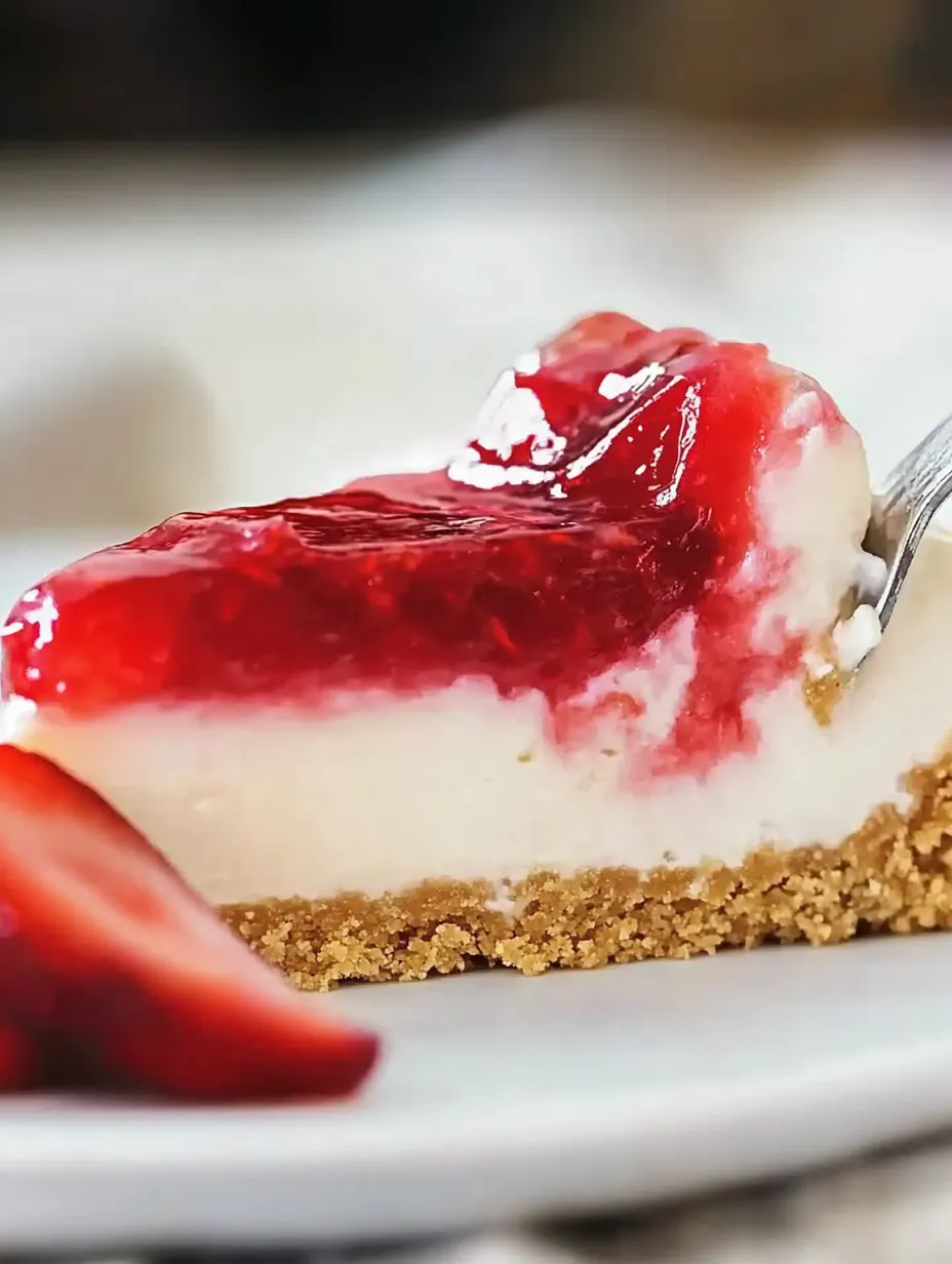 Einfacher kalter Erdbeerkuchen mit Vanillecreme